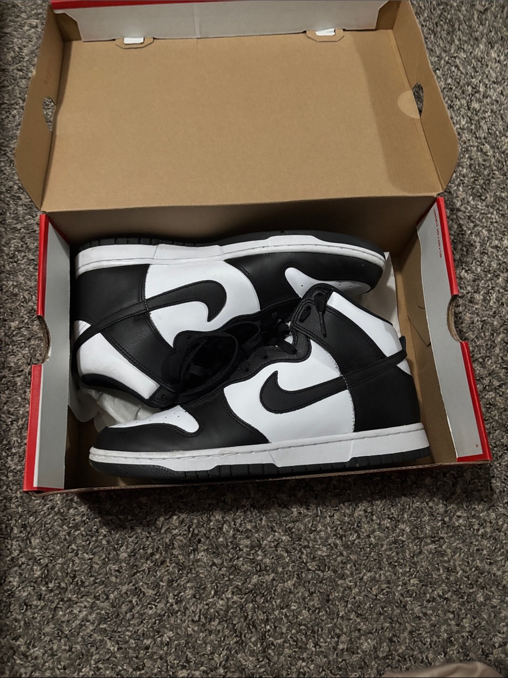 Nike Men’s Black and White High-Top Sneakers